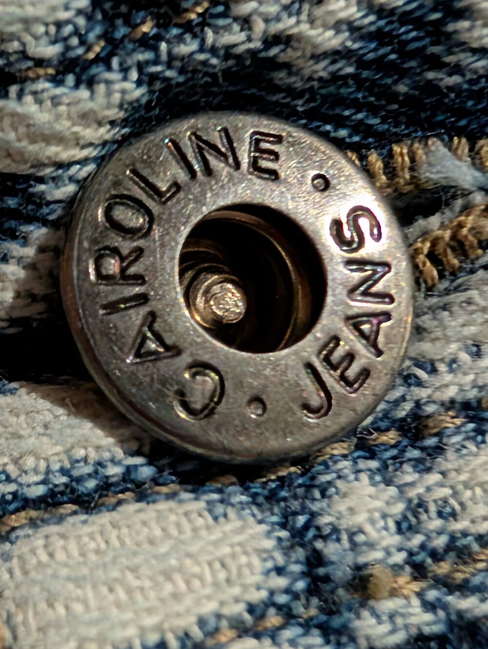 The Cairo Line "Cargos" Relaxed Jeans, Light Blue Stripe - Picture 13 of 14